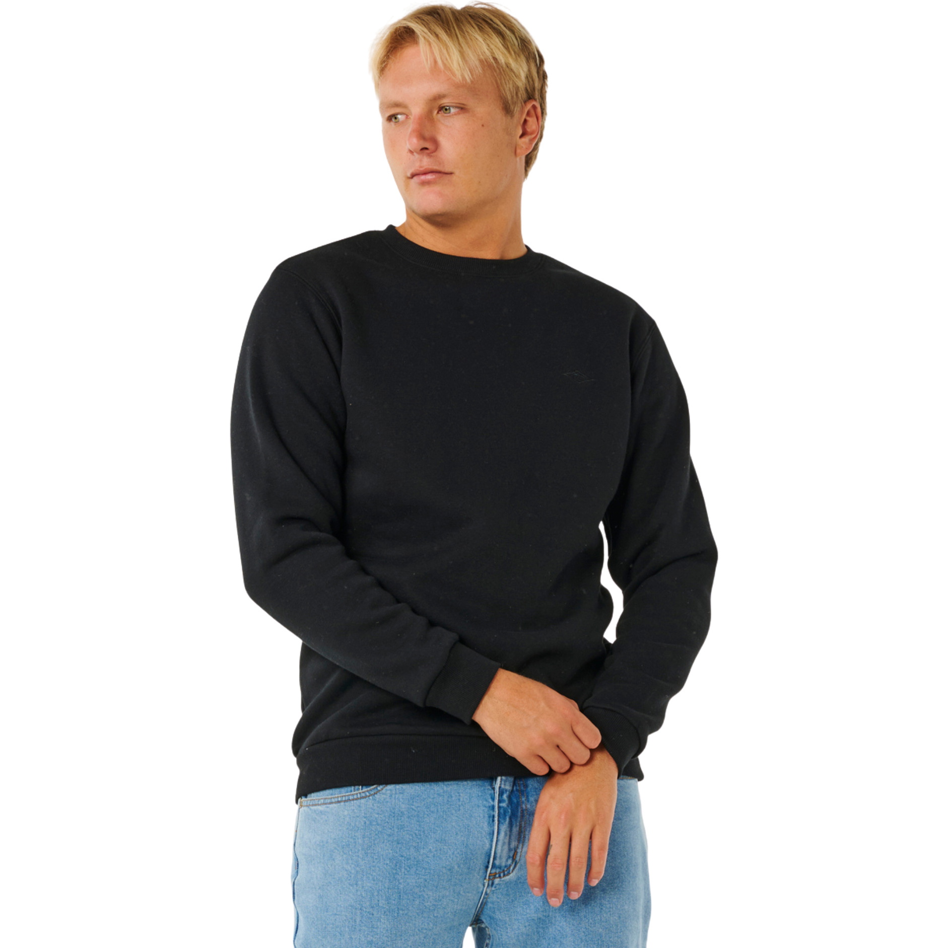 2026 Rip Curl Mens Classic Surf Crew Sweatshirt 0APMFL - Black